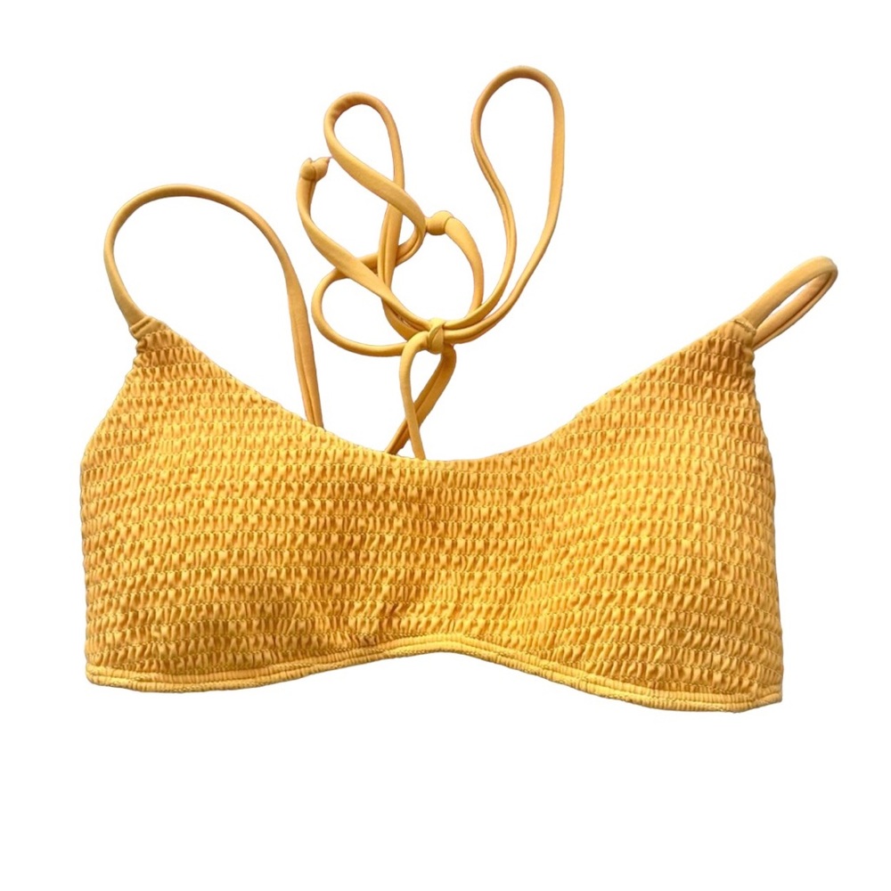 || NEW || Hollister Yellow Ribbed Bikini Top Women’s XS
